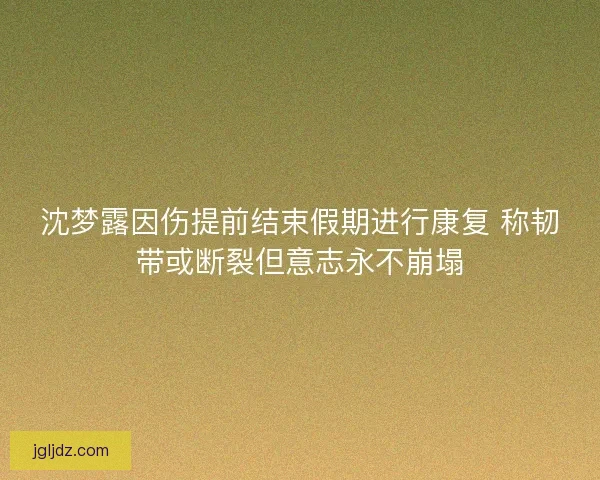 沈梦露因伤提前结束假期进行康复 称韧带或断裂但意志永不崩塌