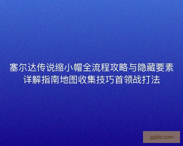 塞尔达传说缩小帽全流程攻略与隐藏要素详解指南地图收集技巧首领战打法