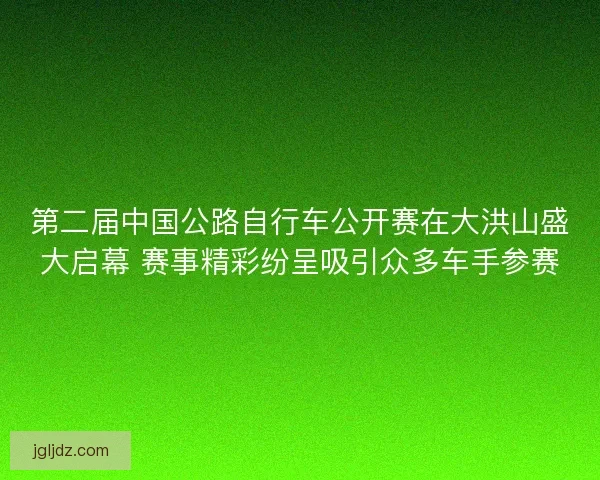 第二届中国公路自行车公开赛在大洪山盛大启幕 赛事精彩纷呈吸引众多车手参赛